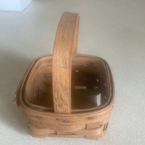 Longaberger Accents Vintage 985 Longaberger Signed Dark Stain 5